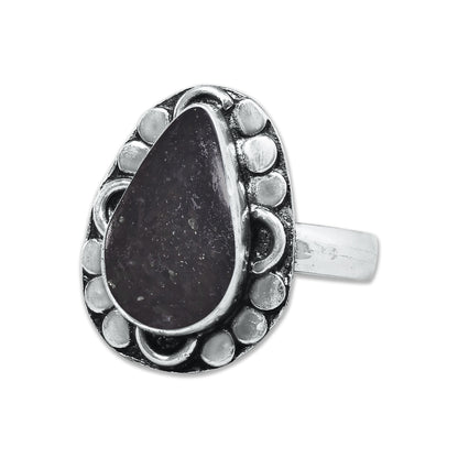 Nuummite Rings – Silver-Plated, Handmade, Ancient Black Flash Stone (Made to Order) | Wholesale