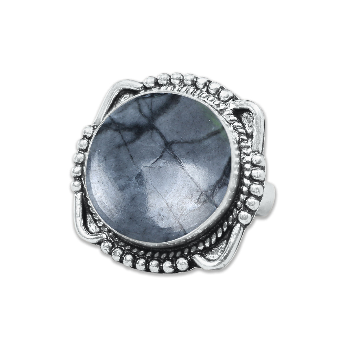 Picasso Jasper Rings – Silver-Plated, Handmade, Abstract Painted Pattern (Made to Order) | Wholesale