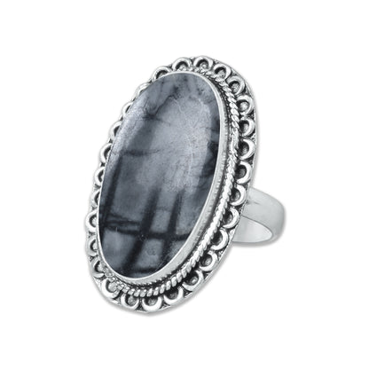 Picasso Jasper Rings – Silver-Plated, Handmade, Abstract Painted Pattern (Made to Order) | Wholesale