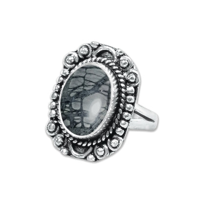 Picasso Jasper Rings – Silver-Plated, Handmade, Abstract Painted Pattern (Made to Order) | Wholesale
