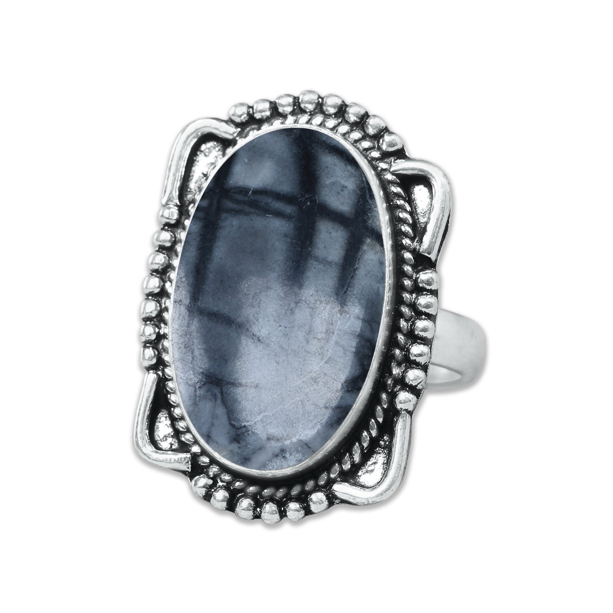 Picasso Jasper Rings – Silver-Plated, Handmade, Abstract Painted Pattern (Made to Order) | Wholesale