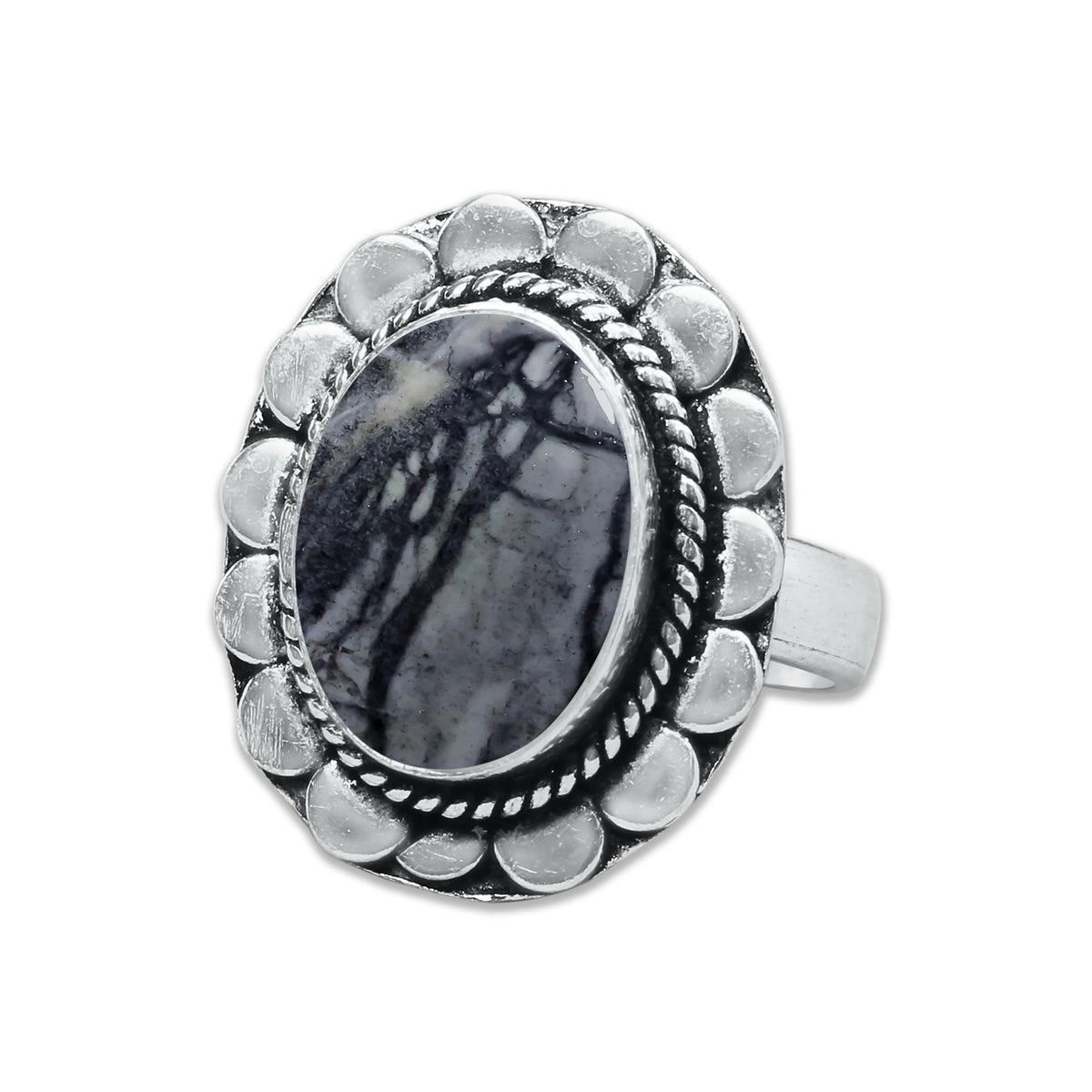 Picasso Jasper Rings – Silver-Plated, Handmade, Abstract Painted Pattern (Made to Order) | Wholesale