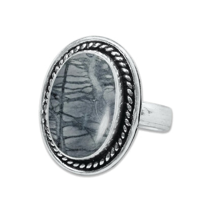 Picasso Jasper Rings – Silver-Plated, Handmade, Abstract Painted Pattern (Made to Order) | Wholesale