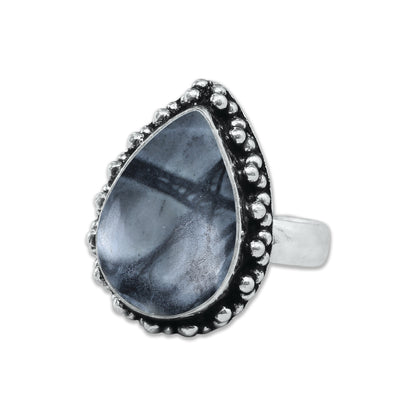 Picasso Jasper Rings – Silver-Plated, Handmade, Abstract Painted Pattern (Made to Order) | Wholesale