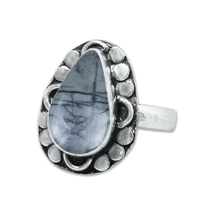 Picasso Jasper Rings – Silver-Plated, Handmade, Abstract Painted Pattern (Made to Order) | Wholesale