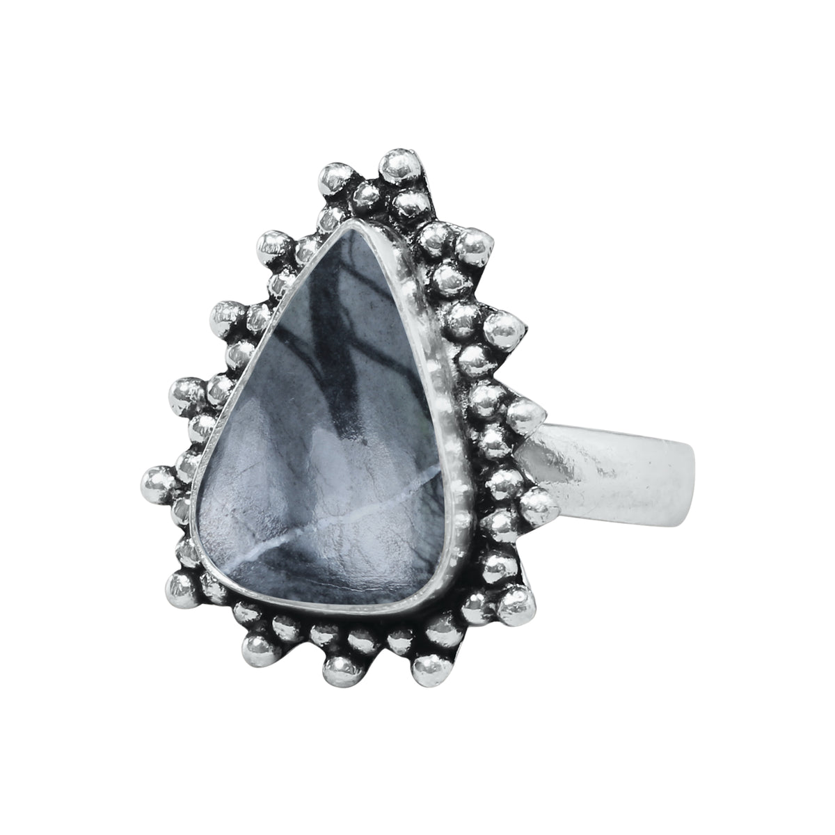 Picasso Jasper Rings – Silver-Plated, Handmade, Abstract Painted Pattern (Made to Order) | Wholesale