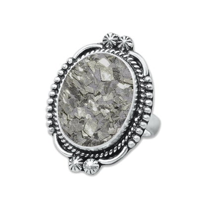 Pyrite Druzy Rings – Silver-Plated, Handmade, Golden Crystal Sparkle (Made to Order) | Wholesale