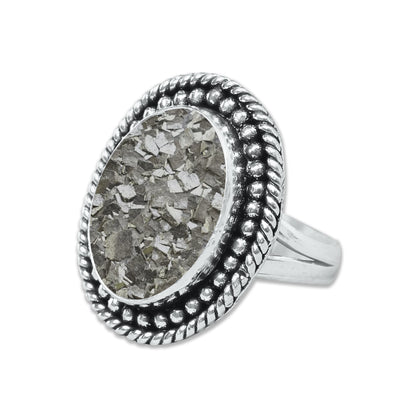 Pyrite Druzy Rings – Silver-Plated, Handmade, Golden Crystal Sparkle (Made to Order) | Wholesale