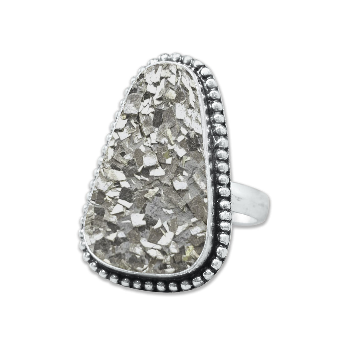 Pyrite Druzy Rings – Silver-Plated, Handmade, Golden Crystal Sparkle (Made to Order) | Wholesale