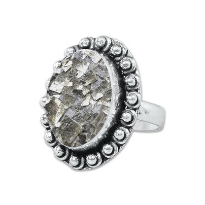 Pyrite Druzy Rings – Silver-Plated, Handmade, Golden Crystal Sparkle (Made to Order) | Wholesale