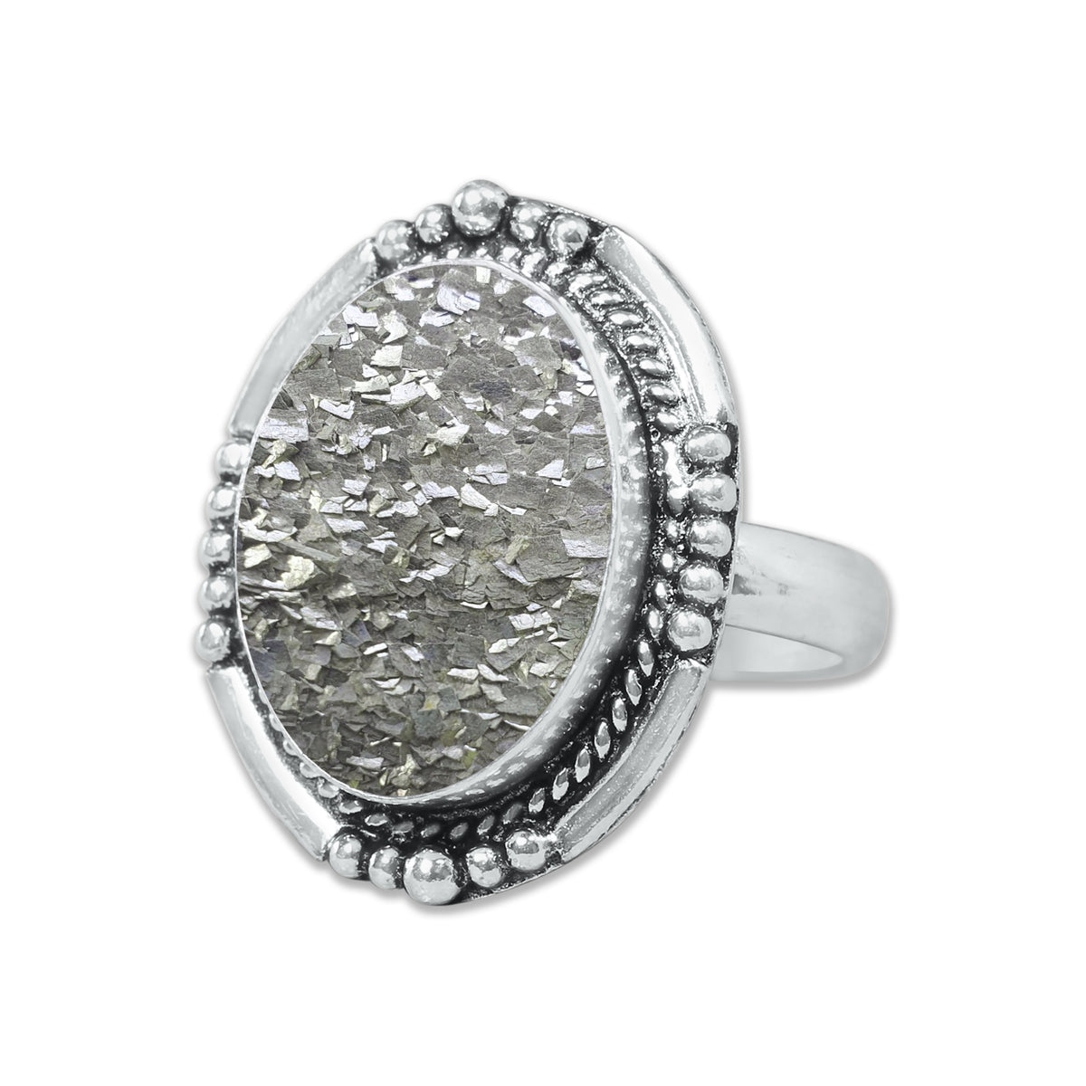 Pyrite Druzy Rings – Silver-Plated, Handmade, Golden Crystal Sparkle (Made to Order) | Wholesale