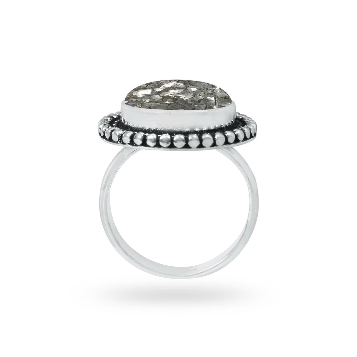 Pyrite Druzy Rings – Silver-Plated, Handmade, Golden Crystal Sparkle (Made to Order) | Wholesale