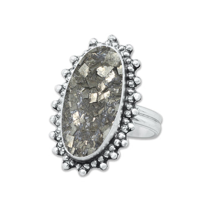 Pyrite Druzy Rings – Silver-Plated, Handmade, Golden Crystal Sparkle (Made to Order) | Wholesale