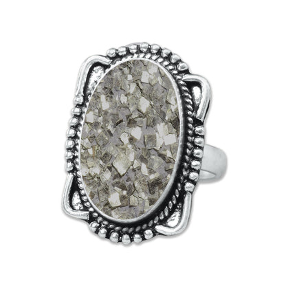 Pyrite Druzy Rings – Silver-Plated, Handmade, Golden Crystal Sparkle (Made to Order) | Wholesale