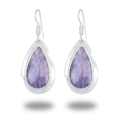 Boucles d'oreilles à crochet en pierres précieuses naturelles assorties, lot de gros boucles d'oreilles multi-cristal faites à la main pour femmes