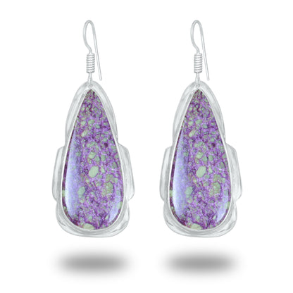 Boucles d'oreilles à crochet en pierres précieuses naturelles assorties, lot de gros boucles d'oreilles multi-cristal faites à la main pour femmes