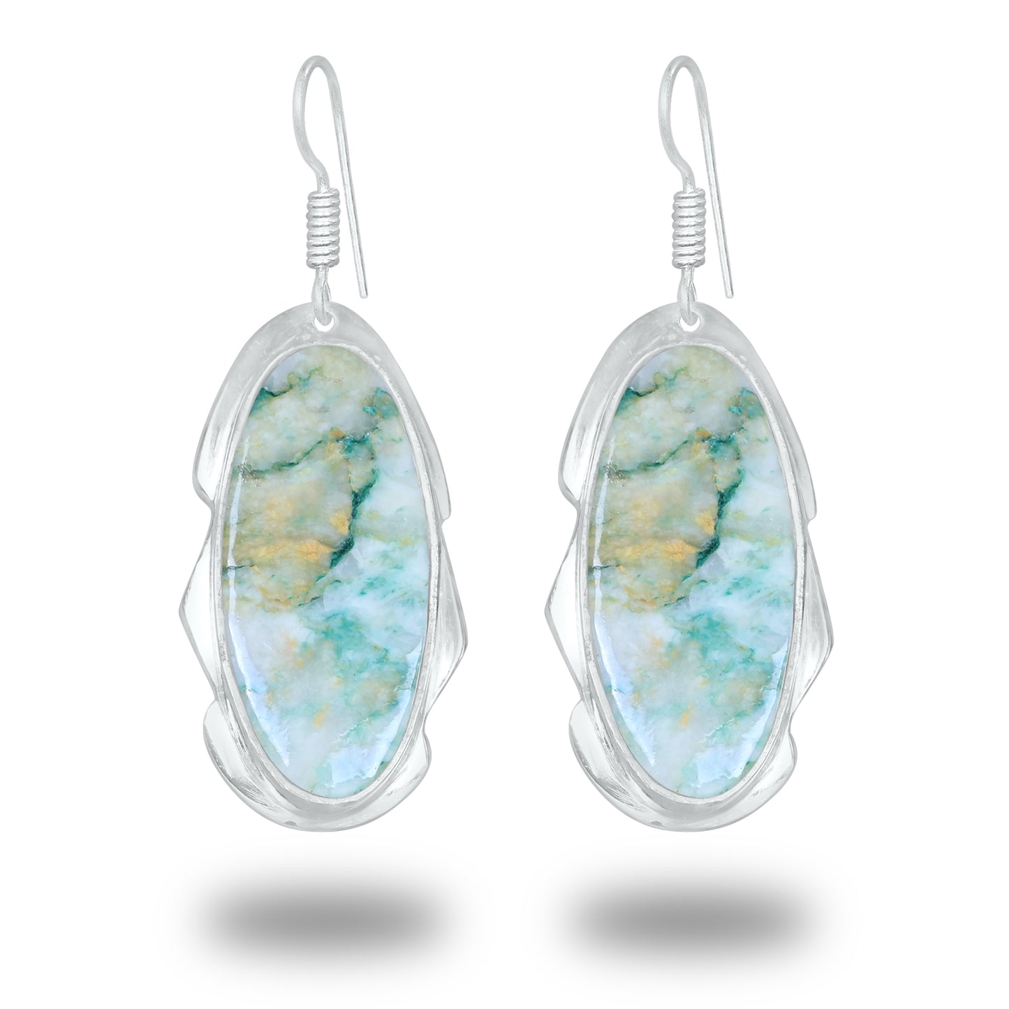 Boucles d'oreilles à crochet en pierres précieuses naturelles assorties, lot de gros boucles d'oreilles multi-cristal faites à la main pour femmes