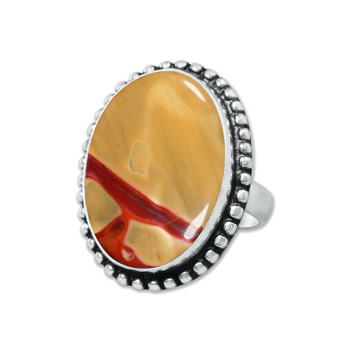 Mookaite Jasper Rings – Handmade, Silver-Plated, Bold Earth Tones (Made to Order)
