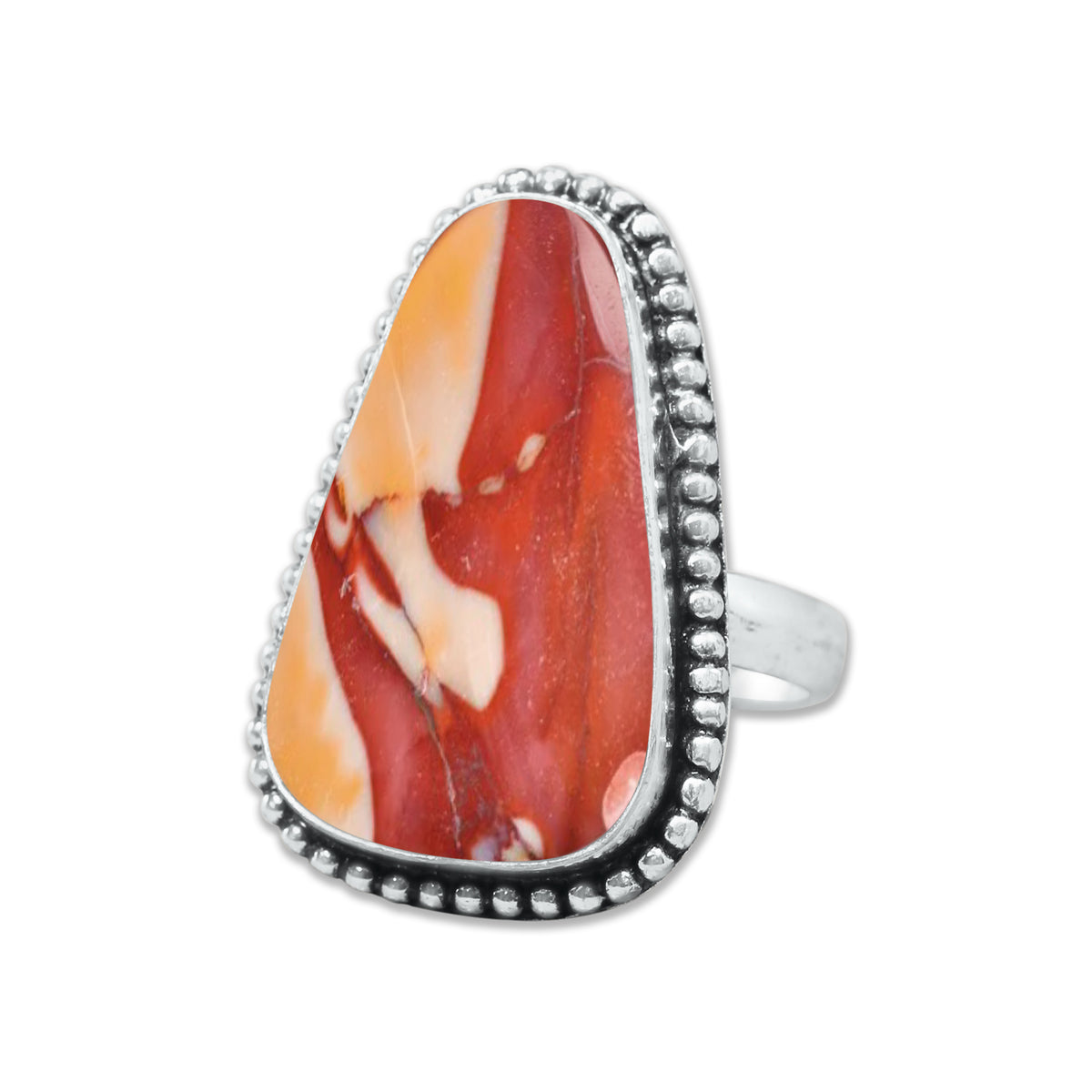 Mookaite Jasper Rings – Handmade, Silver-Plated, Bold Earth Tones (Made to Order)