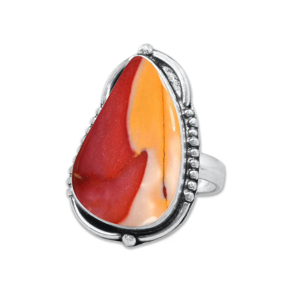 Mookaite Jasper Rings – Handmade, Silver-Plated, Bold Earth Tones (Made to Order)