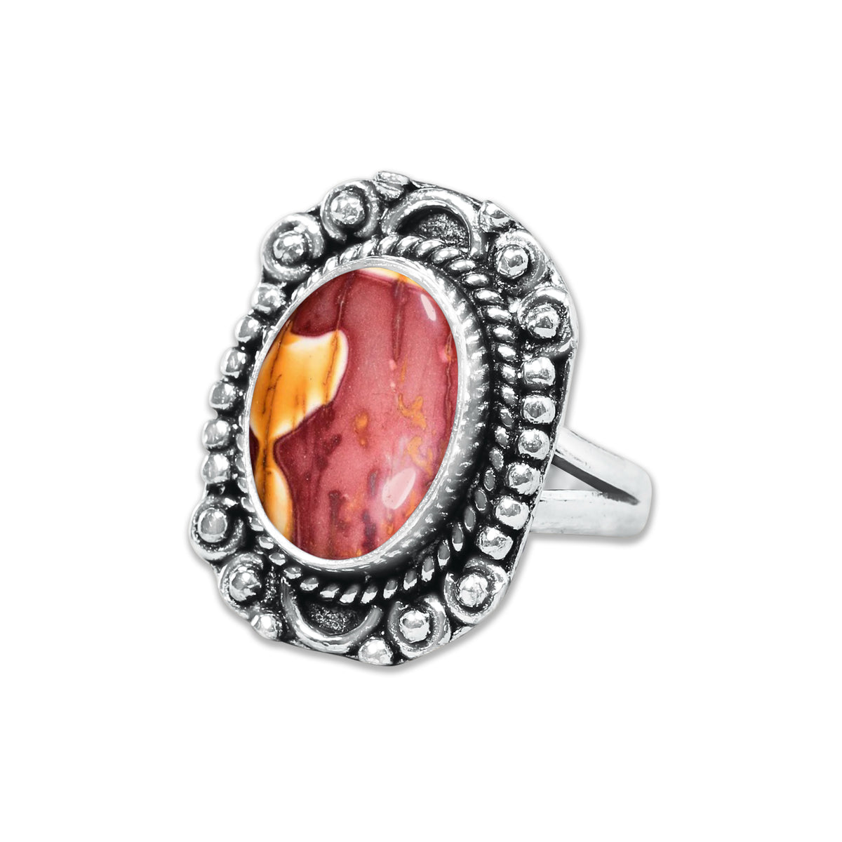 Mookaite Jasper Rings – Handmade, Silver-Plated, Bold Earth Tones (Made to Order)