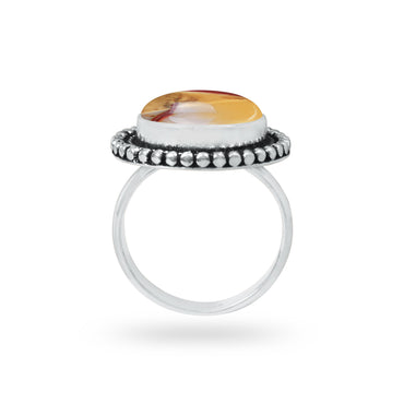Mookaite Jasper Rings – Handmade, Silver-Plated, Bold Earth Tones (Made to Order)