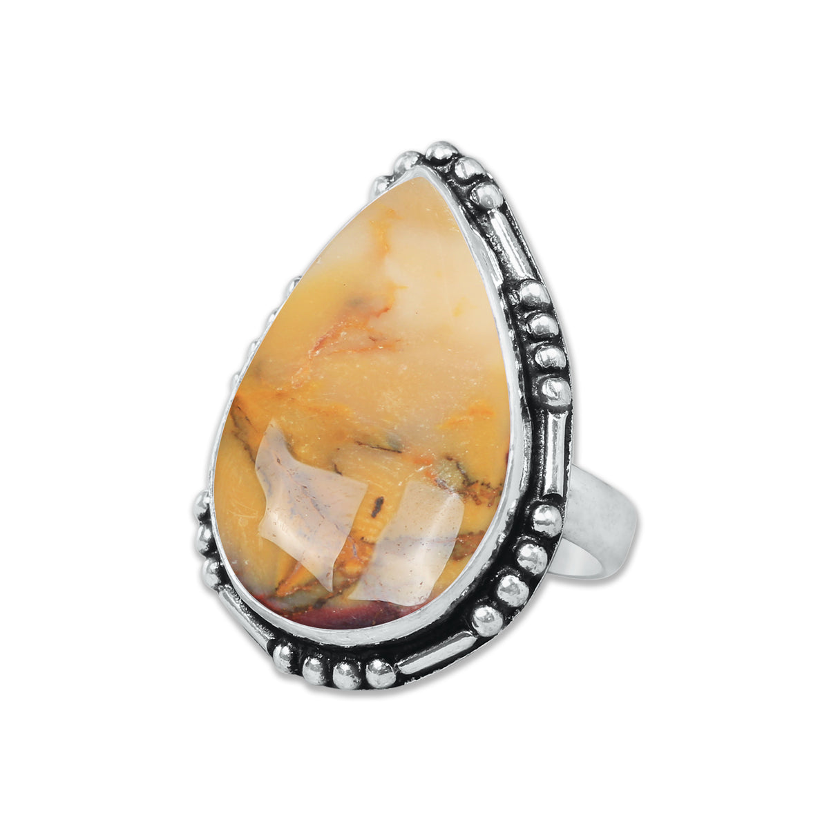 Mookaite Jasper Rings – Handmade, Silver-Plated, Bold Earth Tones (Made to Order)