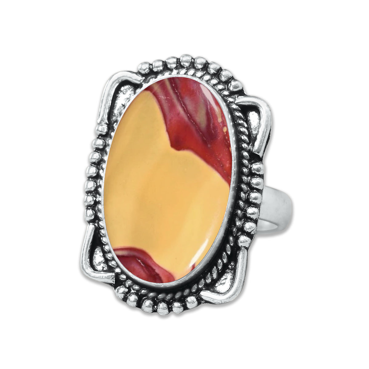 Mookaite Jasper Rings – Handmade, Silver-Plated, Bold Earth Tones (Made to Order)