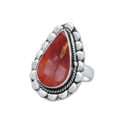 Mookaite Jasper Rings – Handmade, Silver-Plated, Bold Earth Tones (Made to Order)