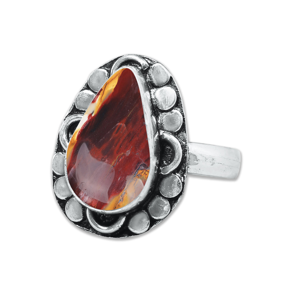 Mookaite Jasper Rings – Handmade, Silver-Plated, Bold Earth Tones (Made to Order)