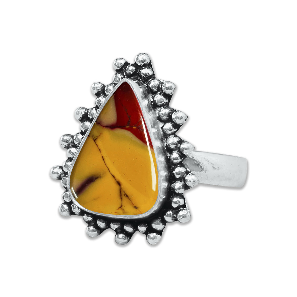Mookaite Jasper Rings – Handmade, Silver-Plated, Bold Earth Tones (Made to Order)