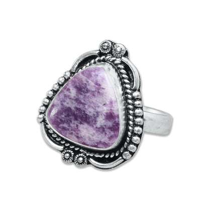 Lepidolite Rings – Handmade, Silver-Plated, Designer  (Made to Order)