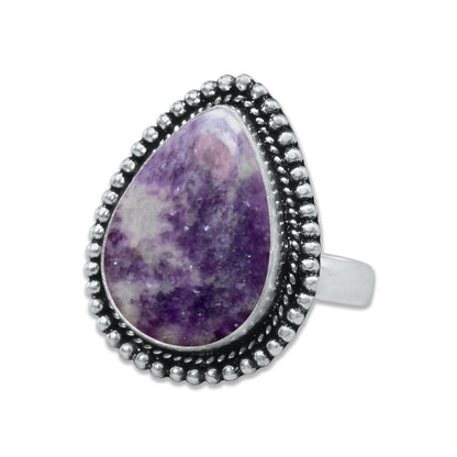 Lepidolite Rings – Handmade, Silver-Plated, Designer  (Made to Order)