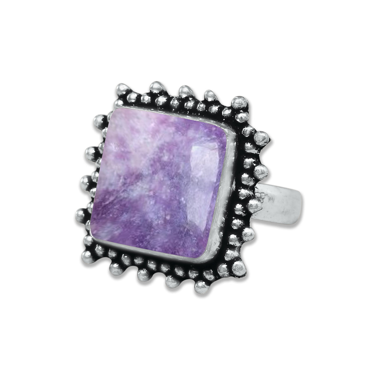 Lepidolite Rings – Handmade, Silver-Plated, Designer  (Made to Order)