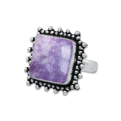 Lepidolite Rings – Handmade, Silver-Plated, Designer  (Made to Order)
