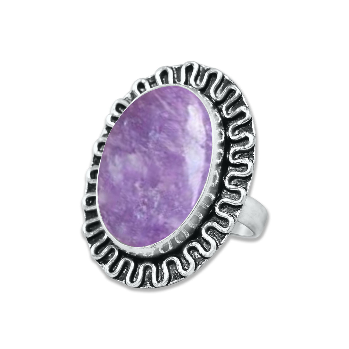 Lepidolite Rings – Handmade, Silver-Plated, Designer  (Made to Order)