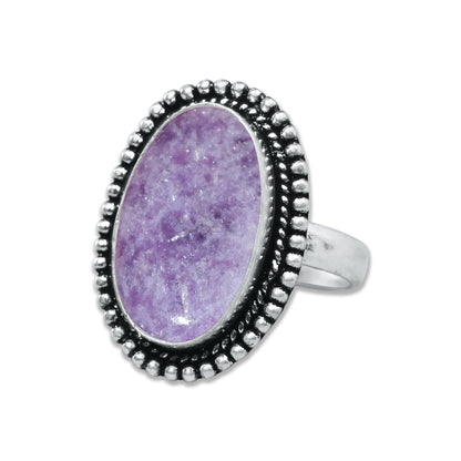 Lepidolite Rings – Handmade, Silver-Plated, Designer  (Made to Order)