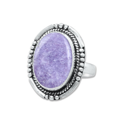 Lepidolite Rings – Handmade, Silver-Plated, Designer  (Made to Order)