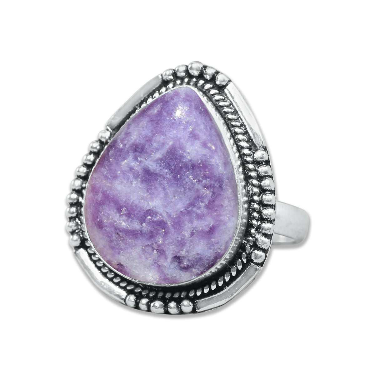 Lepidolite Rings – Handmade, Silver-Plated, Designer  (Made to Order)
