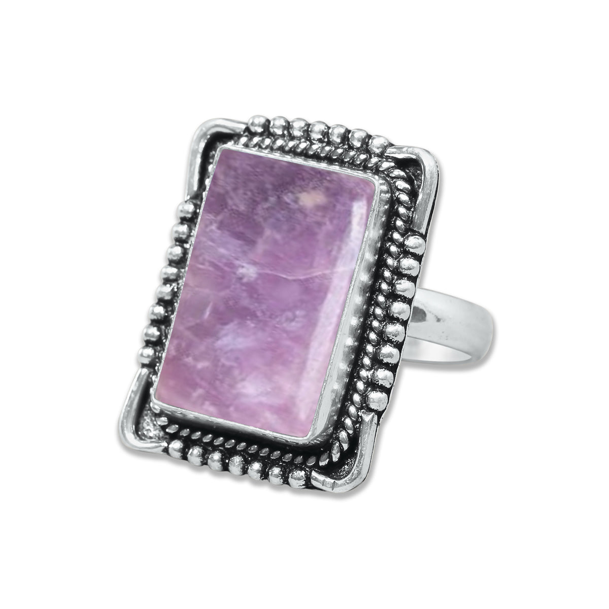 Lepidolite Rings – Handmade, Silver-Plated, Designer  (Made to Order)