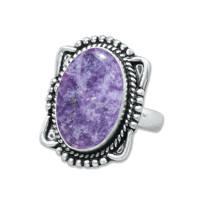 Lepidolite Rings – Handmade, Silver-Plated, Designer  (Made to Order)