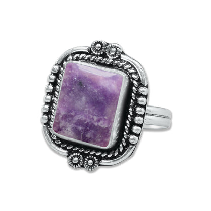 Lepidolite Rings – Handmade, Silver-Plated, Designer  (Made to Order)