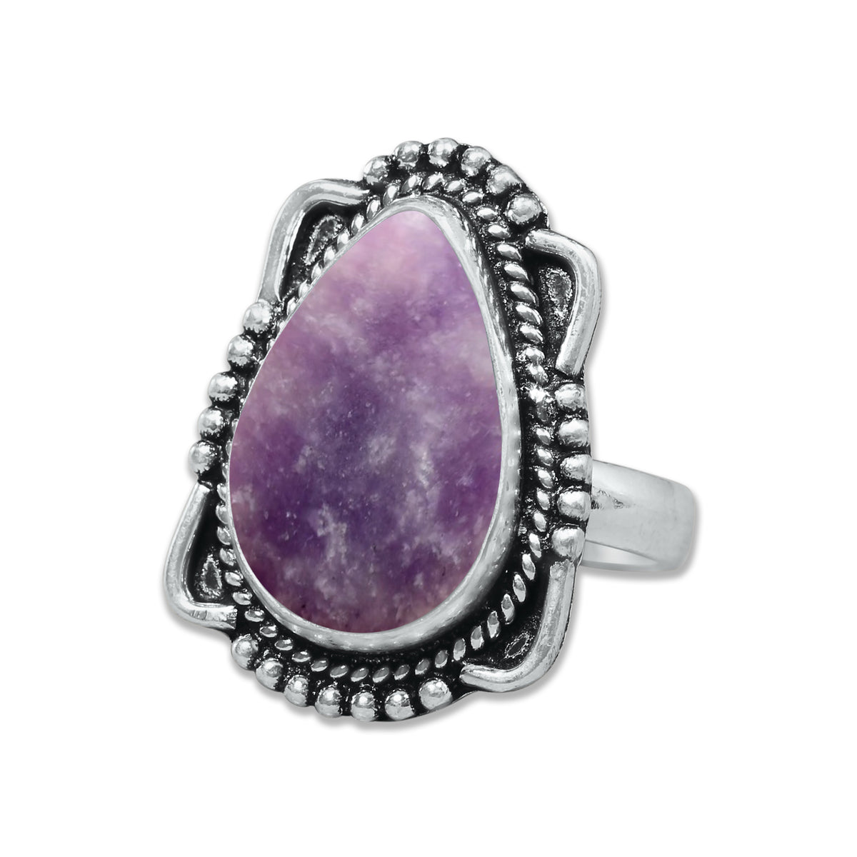 Lepidolite Rings – Handmade, Silver-Plated, Designer  (Made to Order)