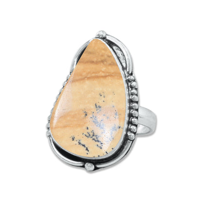 Picture Jasper Rings – Handmade, Silver-Plated, Designer  (Made to Order)