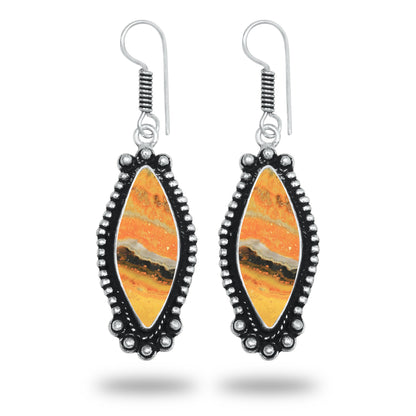 Boucles d'oreilles en azurite et malachite – Minimalistes, plaquées argent | Bijoux faits main en gros