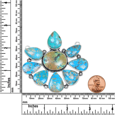 Collier en turquoise de l'Arizona – Plaqué argent, fait main, pièce identique à celle présentée