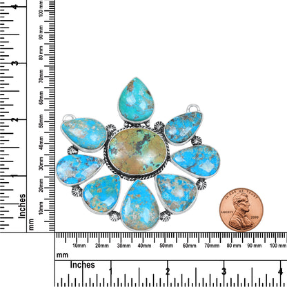 Collier en turquoise de l'Arizona – Plaqué argent, fait main, pièce identique à celle présentée