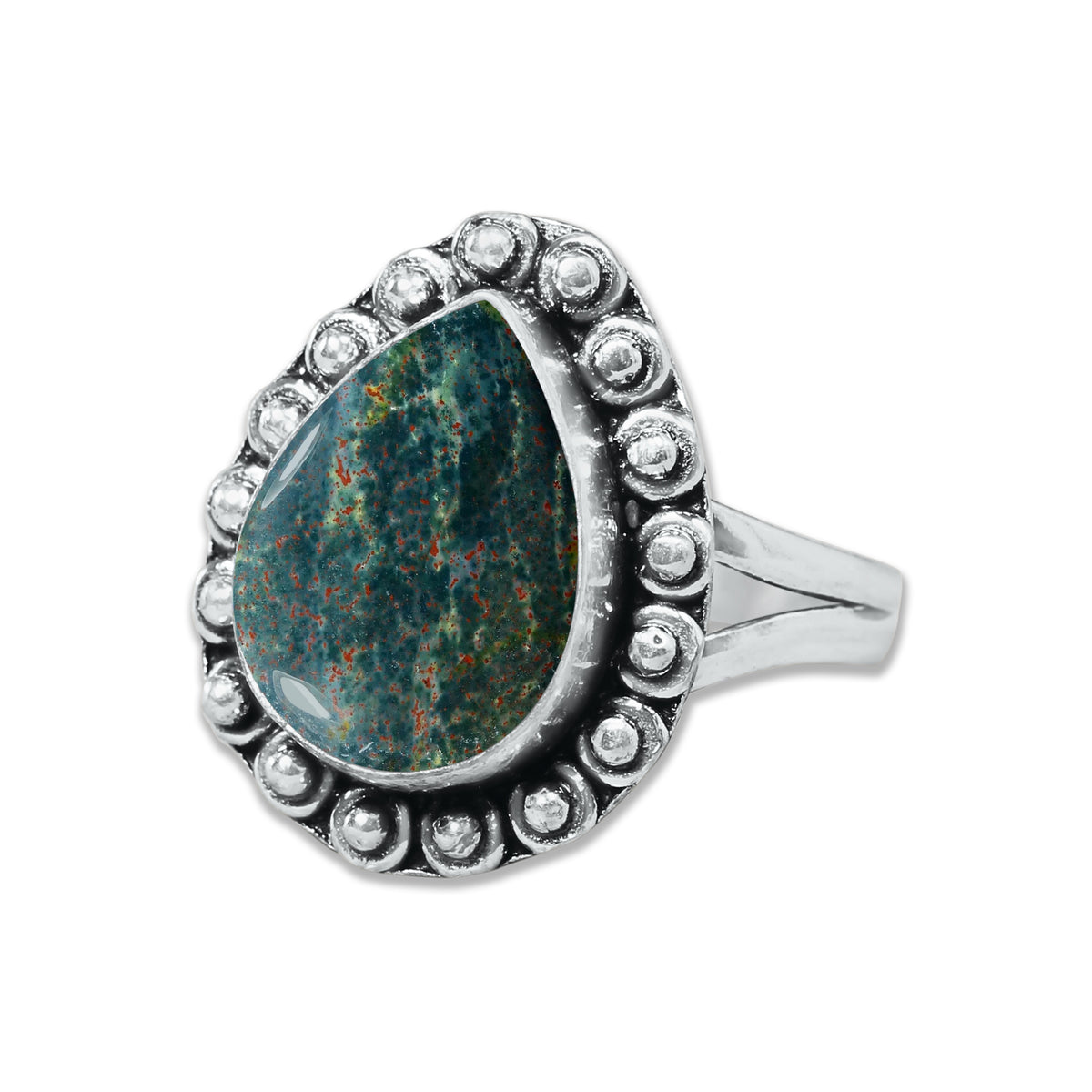 Bloodstone Rings – Handmade, Silver-Plated, Deep Earthy Strength (Made to Order)