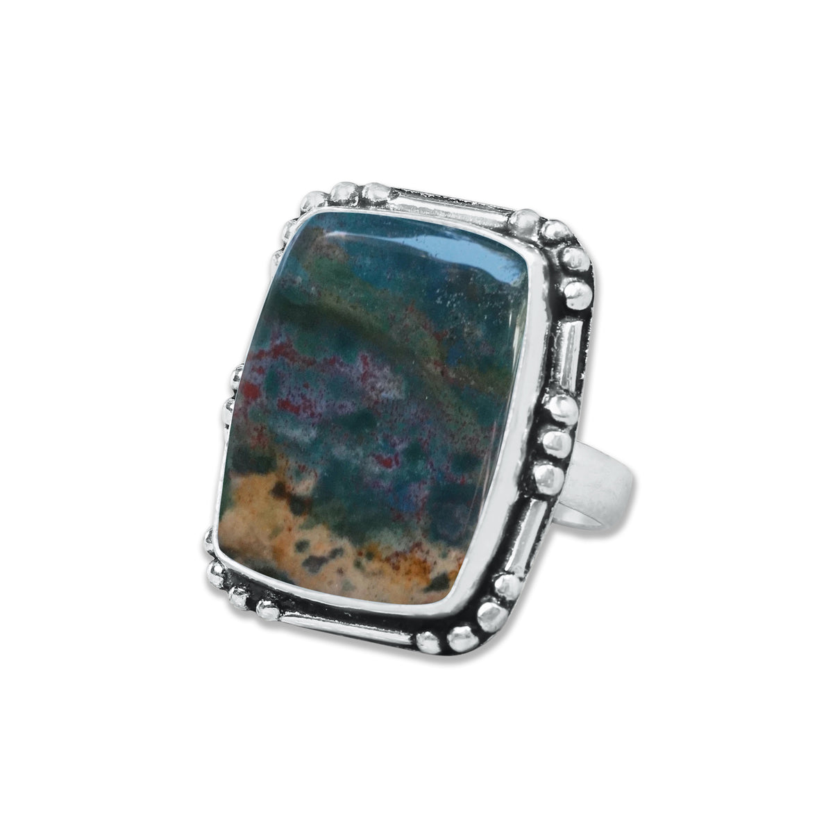 Bloodstone Rings – Handmade, Silver-Plated, Deep Earthy Strength (Made to Order)