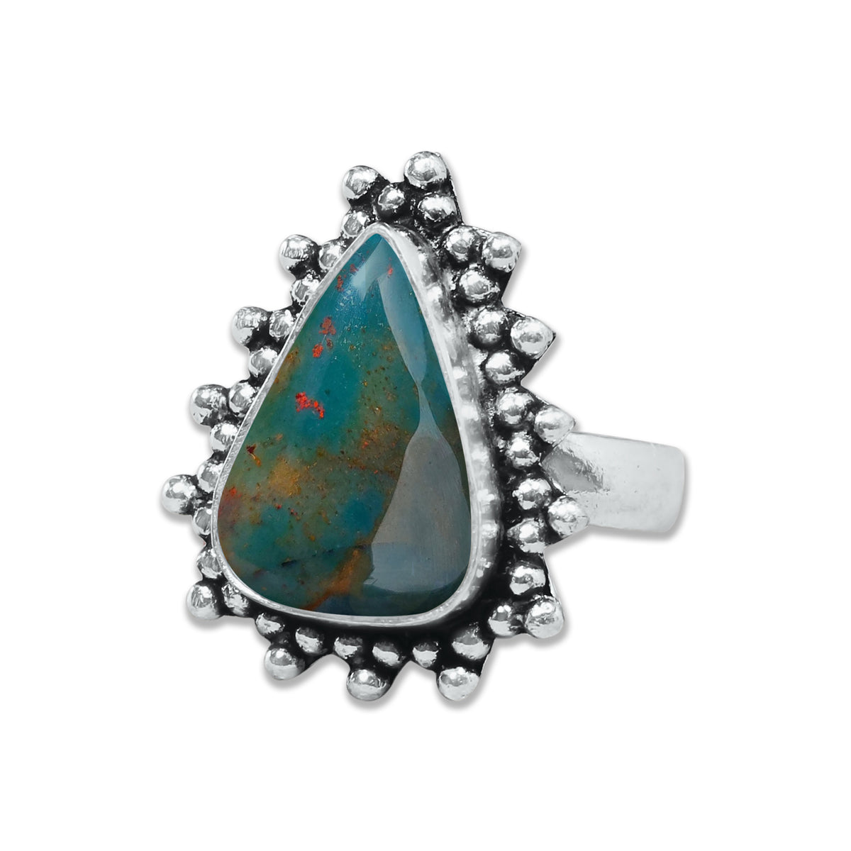 Bloodstone Rings – Handmade, Silver-Plated, Deep Earthy Strength (Made to Order)